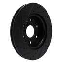 R1 23-25 Chevrolet Colorado Front Right Drilled & Slotted Black Brake Rotor