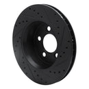 R1 07-12 Dodge Nitro Front Left Drilled & Slotted Black Brake Rotor