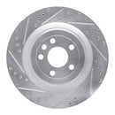 R1 13-19 Ford Flex Front Drilled & Slotted Silver Brake Rotor Set