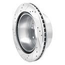 R1 11-25 Chevrolet Silverado 2500 HD Front & Rear Drilled & Slotted Silver Brake Rotor Set