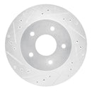 R1 1987-1989 Nissan 300ZX Rear Drill & Slot Silver Rotors