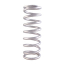 QA1 3-4/5in ID Tapered High Travel Pigtail Spring - 9in Length x 550lbs/in - Silver Powder Coated