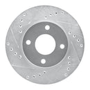 R1 95-04 Ford CONTOUR Front Left Drilled & Slotted Silver Brake Rotor