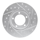 R1 79-83 Toyota Pickup Front Left Drilled & Slotted Silver Brake Rotor