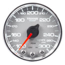 Autometer Spek-Pro Gauge Trans Temp 2 1/16in 300f Stepper Motor W/Peak & Warn Slvr/Chrm