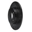 R1 02-08 Chevrolet ASTRA (Mexico) Rear Right Drilled & Slotted Black Brake Rotor