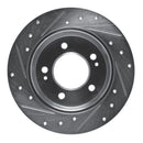 R1 11-25 Hyundai Veloster Rear Drilled & Slotted Silver Brake Rotor Set