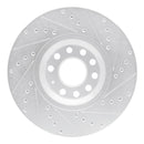 R1 97-06 Audi A6 (USA/Canada) Front Left Drilled & Slotted Silver Brake Rotor