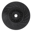 R1 04-06 Ford E-150 Club Wagon Front Left Drilled & Slotted Black Brake Rotor