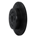R1 93-98 Toyota Supra Rear Right Drilled & Slotted Black Brake Rotor