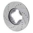 R1 92-98 Acura Vigor Front Right Drilled & Slotted Silver Brake Rotor
