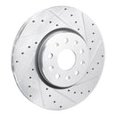R1 21-24 Jeep Grand Cherokee Front Drilled & Slotted Silver Brake Rotor Set