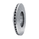 R1 00-03 BMW 530I Front Right Drilled & Slotted Silver Brake Rotor