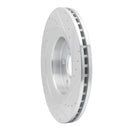 R1 06-10 Jeep Grand Cherokee Front Left Drilled & Slotted Silver Brake Rotor