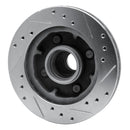 R1 74-80 Ford Mustang II Front Left Drilled & Slotted Silver Brake Rotor