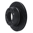 R1 69-83 Porsche 911 Rear Left Drilled & Slotted Black Brake Rotor