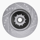 R1 1973-1989 Chrysler New Yorker Front Left Drilled & Slotted Silver Brake Rotor