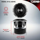 DS18 Hooligan High Excursion Subwoofer 15in 4000 Watts RMS 2 ohm DVC