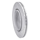 R1 92-99 Mercedes-Benz 600SEL Rear Left Drilled & Slotted Silver Brake Rotor
