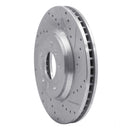 R1 06-16 Buick Lucerne Front Right Drilled & Slotted Silver Brake Rotor