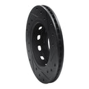 R1 94-00 Kia Sephia Front Left Drilled & Slotted Black Brake Rotor