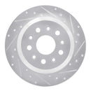 R1 18-25 Jeep Wrangler Rear Right Drilled & Slotted Silver Brake Rotor