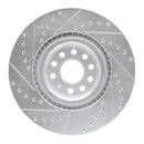 R1 06-13 Audi S3 Front Drilled & Slotted Silver Brake Rotor Set