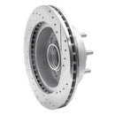 R1 95-04 Ford E-250 Econoline Front Left Drilled & Slotted Silver Brake Rotor