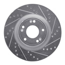 R1 09-11 Hyundai Genesis Sedan Front Right Drilled & Slotted Silver Brake Rotor