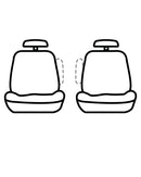 Covercraft 16-20 Ford Transit Polycotton SeatSaver Custom Front Row Seat Covers - Charcoal