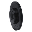 R1 03-05 Mazda 6 Front Right Drilled & Slotted Black Brake Rotor