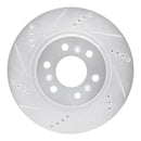 R1 06-09 Buick TERRAZA Front Left Drilled & Slotted Silver Brake Rotor