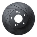 R1 89-96 Nissan 300ZX Front & Rear Drilled & Slotted Black Brake Rotor Set