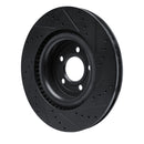R1 20-25 Ford Explorer Front Left Drilled & Slotted Black Brake Rotor