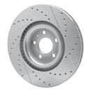 R1 04-09 Audi S4 Front & Rear Drilled & Slotted Silver Brake Rotor Set
