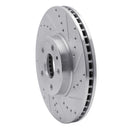 R1 13-20 Ford Special SERVICE POLICE Sedan Front Right Drilled & Slotted Silver Brake Rotor