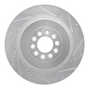 R1 03-05 Jaguar Super V8 Front & Rear Drilled & Slotted Silver Brake Rotor Set