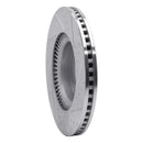 R1 18-20 Genesis G80 Front Left Drilled & Slotted Silver Brake Rotor