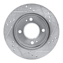 R1 14-15 Mitsubishi Mirage Front Drill & Slot Silver Rotors