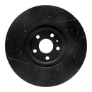 R1 16-26 Polestar Polestar 2 Front Right Drilled & Slotted Black Brake Rotor