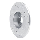 R1 65-73 Mercedes-Benz 250SEC Front Left Drilled & Slotted Silver Brake Rotor