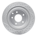 R1 02-25 Infiniti G35 Rear Right Drilled & Slotted Geo-Carbon Rotor