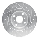 R1 87-89 Toyota MR2 Rear Left Drilled & Slotted Silver Brake Rotor