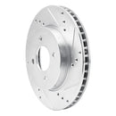 R1 12-24 Nissan Note Front Drilled & Slotted Silver Brake Rotor Set