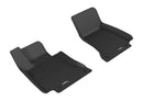 3D MAXpider 2017-2019 Mercedes-Benz E-Class Sedan W213 Kagu 1st & 2nd Row Floormats - Black