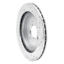 R1 92-02 Dodge Viper Rear Left Drilled & Slotted Silver Brake Rotor