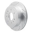 R1 04-11 Ford F-150 RWD Rear Left Drilled & Slotted Silver Brake Rotor