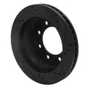 R1 00-02 Dodge Ram 3500 Front Left Drilled & Slotted Black Brake Rotor