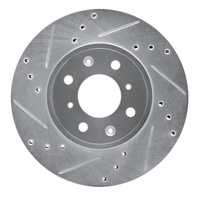 R1 15-20 Honda Fit (Mexico) Front Left Drilled & Slotted Silver Brake Rotor