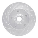 R1 67-74 Buick Apollo Front Left Drilled & Slotted Silver Brake Rotor